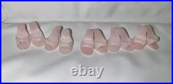 Vintage Original Barbie Doll Pale Pink Open Toe Heel Shoes Plantation Lot 5 Pair
