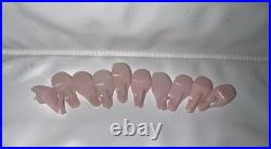 Vintage Original Barbie Doll Pale Pink Open Toe Heel Shoes Plantation Lot 5 Pair