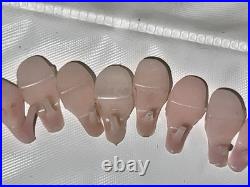 Vintage Original Barbie Doll Pale Pink Open Toe Heel Shoes Plantation Lot 5 Pair