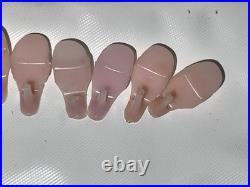 Vintage Original Barbie Doll Pale Pink Open Toe Heel Shoes Plantation Lot 5 Pair