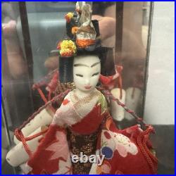 Vintage Otagiri OMC Japan Geisha Dolls Set of 3 Figural Display Case Mid-Century