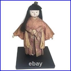 Vintage Pair of Ichimatsu Dolls Kimonos 12 On Stand