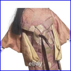 Vintage Pair of Ichimatsu Dolls Kimonos 12 On Stand