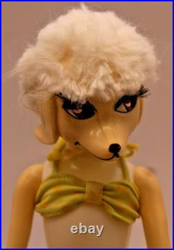 Vintage Peteena Poodle Doll with Accessories Pieces Japan clothing Extras