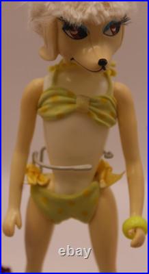 Vintage Peteena Poodle Doll with Accessories Pieces Japan clothing Extras