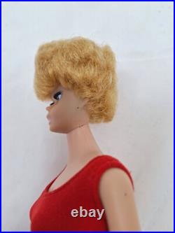 Vintage Platinum Barbie Doll #6 Bubblecut in Box withStand Mattel Japan 1962