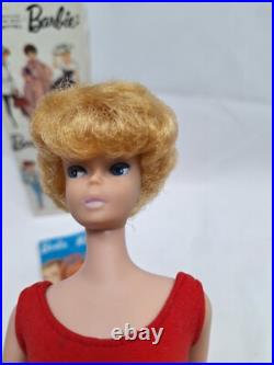 Vintage Platinum Barbie Doll #6 Bubblecut in Box withStand Mattel Japan 1962