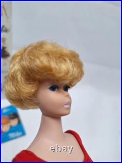 Vintage Platinum Barbie Doll #6 Bubblecut in Box withStand Mattel Japan 1962