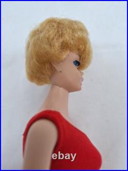 Vintage Platinum Barbie Doll #6 Bubblecut in Box withStand Mattel Japan 1962