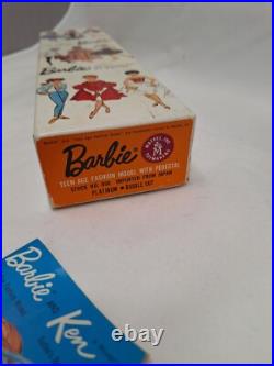 Vintage Platinum Barbie Doll #6 Bubblecut in Box withStand Mattel Japan 1962
