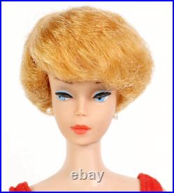 Vintage Platinum Blonde Bubble Cut Barbie Doll Box Booklet & Stand Stunning