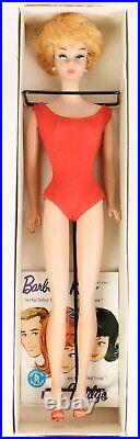 Vintage Platinum Blonde Bubble Cut Barbie Doll Box Booklet & Stand Stunning