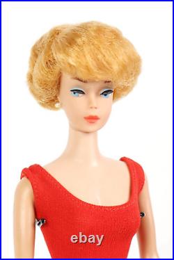 Vintage Platinum Blonde Bubble Cut Barbie Doll Box Booklet & Stand Stunning