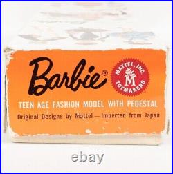 Vintage Platinum Blonde Bubble Cut Barbie Doll Box Booklet & Stand Stunning