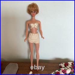 Vintage Platinum Blonde Bubble Cut Barbie. Very Clean. Japan. 30 Pieces Clothing Vintage Platinum Blonde Bubble Cut Barbie. Very Clean. Japan. 30 Pieces Clothing