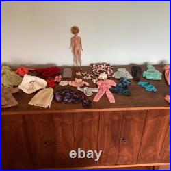 Vintage Platinum Blonde Bubble Cut Barbie. Very Clean. Japan. 30 Pieces Clothing Vintage Platinum Blonde Bubble Cut Barbie. Very Clean. Japan. 30 Pieces Clothing