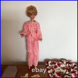 Vintage Platinum Blonde Bubble Cut Barbie. Very Clean. Japan. 30 Pieces Clothing Vintage Platinum Blonde Bubble Cut Barbie. Very Clean. Japan. 30 Pieces Clothing