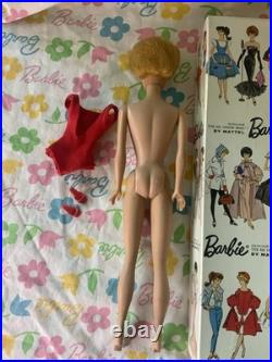 Vintage Platinum Bubblecut Barbie In Box With Original Accessories