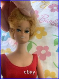 Vintage Platinum Bubblecut Barbie In Box With Original Accessories