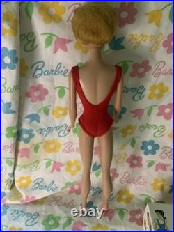Vintage Platinum Bubblecut Barbie In Box With Original Accessories
