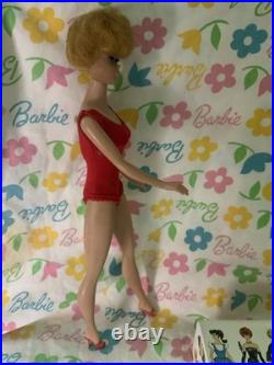 Vintage Platinum Bubblecut Barbie In Box With Original Accessories