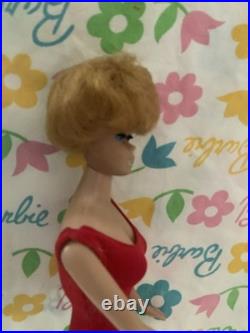 Vintage Platinum Bubblecut Barbie In Box With Original Accessories