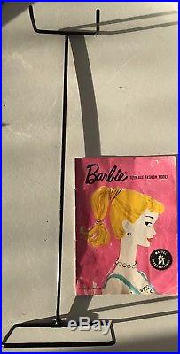 Vintage Ponytail Barbie 1960 #4 Solid Body Blonde Original Accessories Japan