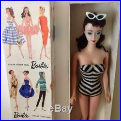 Vintage Ponytail Barbie #3 Brunette with Gay Parsienne vtg box