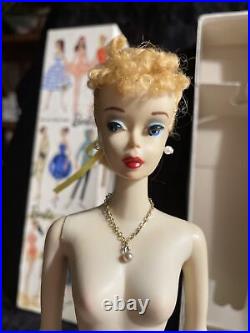 Vintage Ponytail Barbie #3, IN TM Outfit #969Suburban Shopper, TM Box & StandEUC