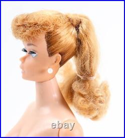 Vintage Ponytail Barbie #6/7 Ash Blonde In Golden Girl Dress WithPurse