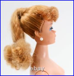 Vintage Ponytail Barbie #6/7 Ash Blonde In Golden Girl Dress WithPurse