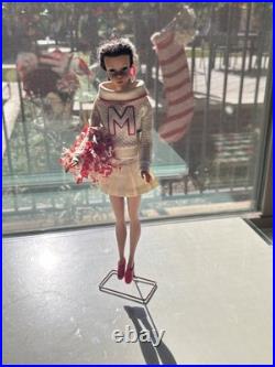 Vintage Ponytail Barbie Doll #3/4 Brunette Flocked Tm Pats Pending Japan