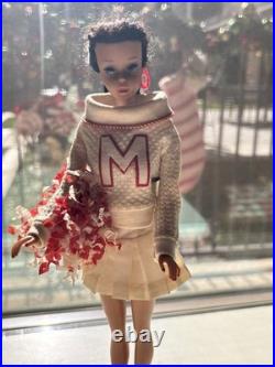 Vintage Ponytail Barbie Doll #3/4 Brunette Flocked Tm Pats Pending Japan