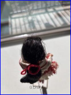 Vintage Ponytail Barbie Doll #3/4 Brunette Flocked Tm Pats Pending Japan