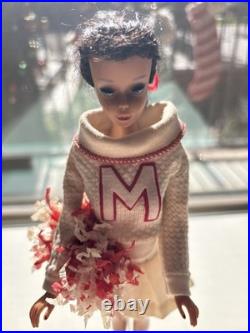 Vintage Ponytail Barbie Doll #3/4 Brunette Flocked Tm Pats Pending Japan