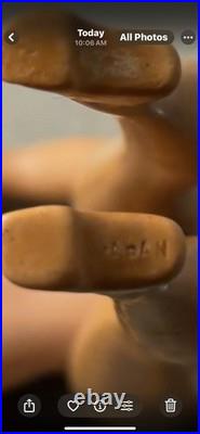 Vintage Ponytail Barbie Doll #3/4 Brunette Flocked Tm Pats Pending Japan