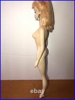 Vintage Ponytail Barbie Doll #3 Blonde Hair Brown EyelinerCreamy White Skin Exc