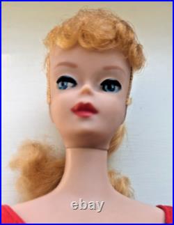 Vintage Ponytail Barbie Doll #5 Blonde Gorgeous Top Knot Swimsuit EX/NM No Green Vintage Ponytail Barbie Doll #5 Blonde Gorgeous Top Knot Swimsuit EX/NM No Green