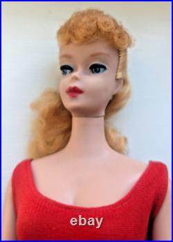 Vintage Ponytail Barbie Doll #5 Blonde Gorgeous Top Knot Swimsuit EX/NM No Green Vintage Ponytail Barbie Doll #5 Blonde Gorgeous Top Knot Swimsuit EX/NM No Green