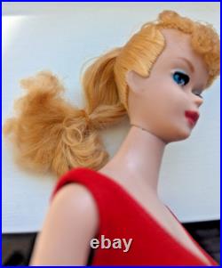 Vintage Ponytail Barbie Doll #5 Blonde Gorgeous Top Knot Swimsuit EX/NM No Green Vintage Ponytail Barbie Doll #5 Blonde Gorgeous Top Knot Swimsuit EX/NM No Green