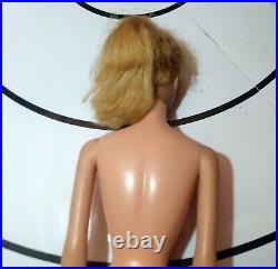 Vintage Ponytail Barbie Doll #7 Blonde Hair 1960s BLK/W TAGGED CLOTHES TLC