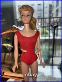 Vintage Ponytail Barbie Doll #7 Strawberry Blonde Mattel 1960s Japan
