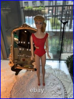 Vintage Ponytail Barbie Doll #7 Strawberry Blonde Mattel 1960s Japan