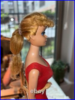 Vintage Ponytail Barbie Doll #7 Strawberry Blonde Mattel 1960s Japan