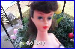 Vintage Ponytail Barbie Doll Stand Book Brunette Japan Nice