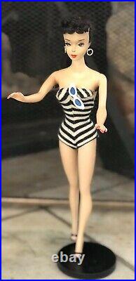 Vintage Ponytail Barbie No. 3 1959 All Original Brunette Accessories TM Stand