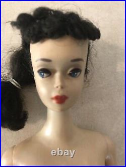 Vintage Ponytail Barbie No. 3 1959 All Original Brunette Accessories TM Stand