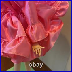 Vintage Posable Doll Big Eyes Japan Pink Dress 19 Inch Fashion Doll