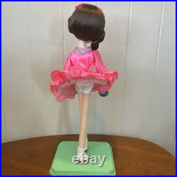 Vintage Posable Doll Big Eyes Japan Pink Dress 19 Inch Fashion Doll
