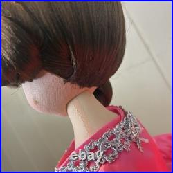 Vintage Posable Doll Big Eyes Japan Pink Dress 19 Inch Fashion Doll
